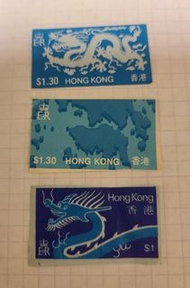 80年代郵簡郵票三枚。