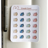 Credit Card - Handmade - Planner Sticker/ Icon Sticker Sheet/ Bujo Sticker