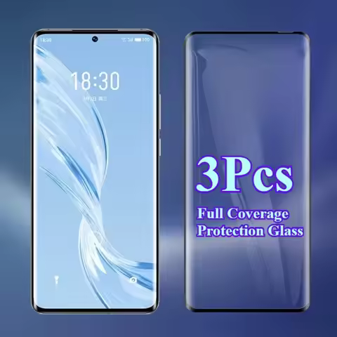 3Pcs 9D Full Cover Tempered Glass For Meizu 20 21 Classic mblu 22 21 Screen protective film For Meiz