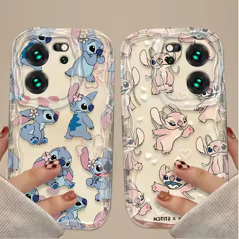 Disney Friends Stitch Flower Clear Case for Xiaomi Redmi 15 15C 14C 14R 13 13X 13C 12 12C A5 A4 A3 P