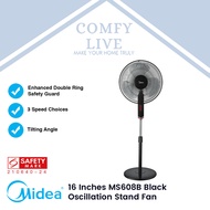 Midea 16 Inches MS608B Black Oscillation Stand Fan