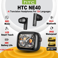HTC NE40 AI6.0,LED,HiFi,,。  Fon Telinga Bluetooth 6.0 HTC NE40 AI dengan Skrin LED Pintar Kualiti Bu