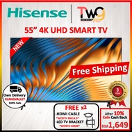 [WITH 2 GIFT] Hisense 55" 4K Smart Ultra HD LED TV 55A6100H (3 Years Warranty) 电视机