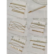 Korea Gold Pearl Hairpin 韩式珍珠发夹 金属珍珠 发夹