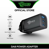 Dmes DA8 65 Fast Charging Charger With UsB Dual Type C Three Ports IK Plug Charger