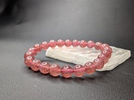 草莓晶/士多啤梨晶 Strawberry Quartz 手串 俄羅斯 8mm