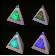 Triangle Colorful Color-changing Alarm Clock Creative Lazy Alarm Clock LED Triangle Decompression Sm