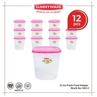 12pcs (1 dozen) set 2 L Food Keeper 700 ml Food Keeper - small Food Keeper Go Fresh Microwavable [ S