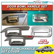 Proton Saga Iswara 1994 - 2007 Door Bowl Door Handle Cover Shining Carbon Black Chrome Protector Pen
