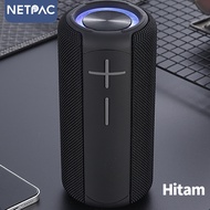 NETPAC Speaker Bluetooth 5.0 Wireless Bass 6D Audio Speaker Portable IPX6 Waterproof Ultra aktif lap