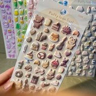 Colorful Embossed Puffy Icon Seal Stickers