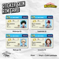 My Hero Academia - Sticker Card Skin - Vinyl ATM Debit Credit Emoney Flazz Anime Sticker