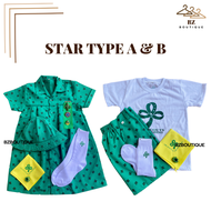 Star Girl Scout Type A & B Complete Set of Uniform for Girls | BZ Boutique