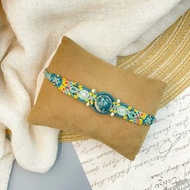 蠟線編織手鍊-海洋碧玉