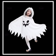 Halloween White Ghost Costume Cloak Masquerade Performance Costume Elf Costume Children Ghost Costum