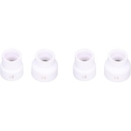 4Pcs Welding Cups Ceramic Welding Cups 12# 14# Welding Nozzle Cup Replacement Parts with Plastic Box