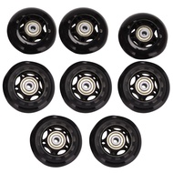 8 Pack Inline Skate Wheels Indoor/Outdoor Roller Skate Wheels Replacement Wheels with Bearing 64mm