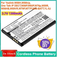 1300mAh Cordless Phone Battery for Yealink:W56H,W56h/p,One Talk IP DECT,W56P,W60P,W76p,W59R,W56HB,W5