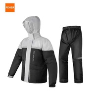 FEHER Men's Large Size Summer Waterproof Breathable Comfortable Jacket Motorcycle Raincoat