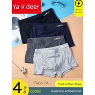 seluar dalam lelaki 5 pcs boxer lelaki dewasa Seluar dalam lelaki trend antibakteria graphene Antart