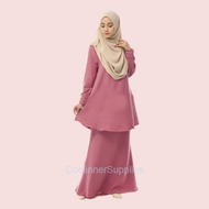 S-5XL Baju Kurung Moden Muslimah Plain Design Fashion Baru Aneka Warna Hingga Plus Size-Kain Lembut 