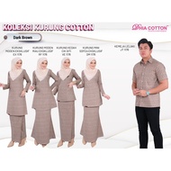 [DHIA] Dark Brown 1176 - Baju Kurung Sedondon | Baju Kurung Moden| Kedah| Riau| Mini by Dhia Cotton