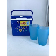 🍄3L ESKIMO SQUARE BOX W/2 TUMBLER🍄