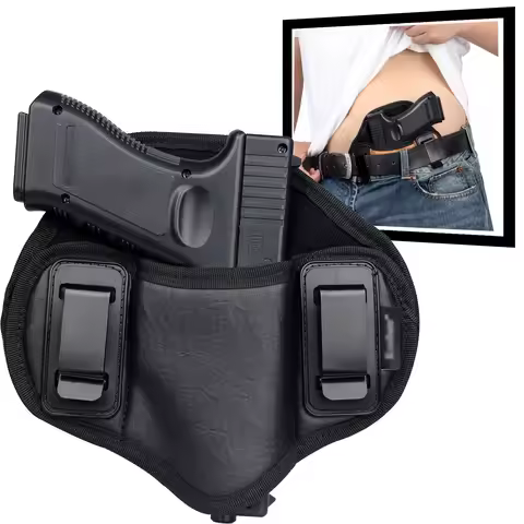 Tactical Pancake Holster, Gun IWB PU Leather Holster Compatible with G19 23 32 26 27 30 33,M&P Shiel