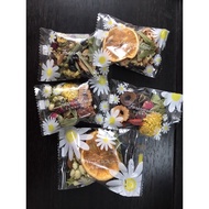 100 chrysanthemum bags IN 7x9.5cm to store candy and flower tea