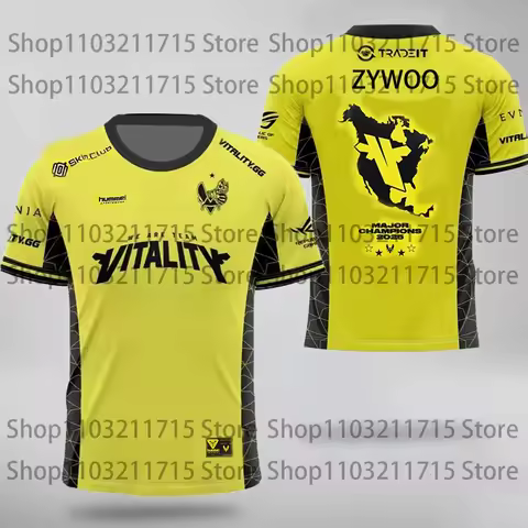 Zywoo Jersey Vitality Team Uniform 2025 New CS2 Major Champions Tees Esports CSGO Training Players T