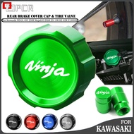 สำหรับ Kawasaki NINJA 400 250R Ninja650 ZX6R ZX-10R H2 H2R Z1000SX รถจักรยานยนต์ด้านหลังเบรคอ่างเก็บน้ำฝาครอบน้ำมัน