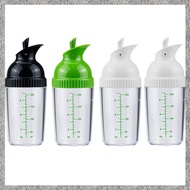 4 Pack Salad Dressing Shaker, 7 Oz Dressing Mixer Shaker Bottles, Black & White & Green