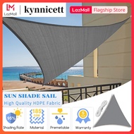 【5 Years Warranty】Sun Shade Sail Net 4.9x4.9x4.9m Triangle Canopy Awning High Quality 185GSM HDPE 95