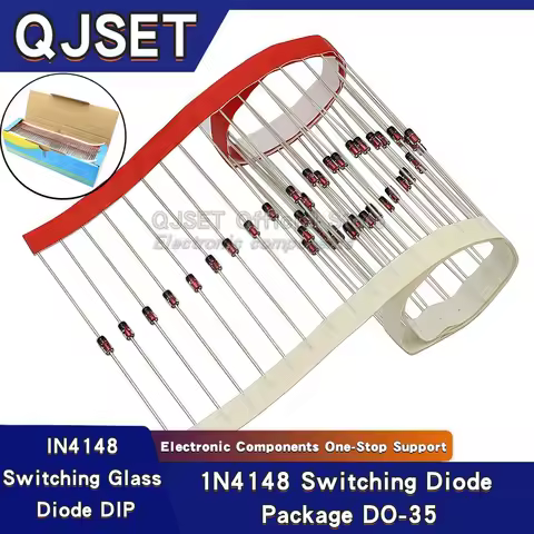 100pcs 1N4148 DO-35 Package Semiconductor DIP Glass Tube Diode IN4148 High-Speed Diode Switching Dio