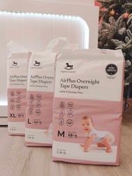 APPLECRUMBY AirPlus Overnight Diapers Mega Tape - S/M/L/XL