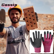 GOSSIP Work Safe Gloves, Antiskid Knitting Rubber Coating Gloves, Durable Wear-resistant High Elasti