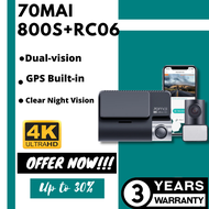 70mai A800S 4K Dash Cam Rear Cam Dual Vision Global Version A800S Adas Parking App Control GPS Built in Evidence  SAFTY 1S 1 S