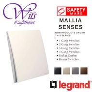 Legrand Mallia Senses Switch Socket Outlet Singapore Safety Mark Water Heater / Door bell press 1/2/