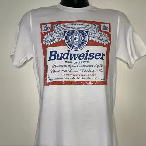 Budweiser vintage retro style beer lover gift bud budlight T shirt