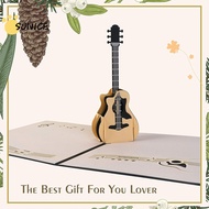 3D Pop Up Card Greeting Card Guitar Card Birthday 3D Pop Up Card with Envelope