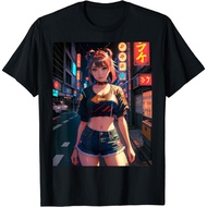 Japanese Girl unisex T-Shirt - Japanese Anime Girl Printed T-Shirt
