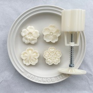 30/50/75g Three-Dimensional Hibiscus Cherry Blossom Mung Bean Cake mooncake Taoshan Snowskin mooncak