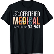 Men's cotton T-shirt Certified Medical Assistant Est 2025 CMA Graduate Graduation T-Shirt 4XL , 5XL 