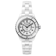 【Chanel 香奈兒】J12系列 白陶瓷 H5698 石英錶款 33mm