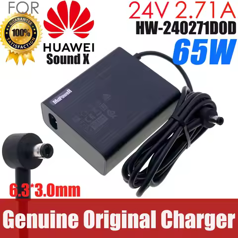 Original AC Adapter 24V 2.71A HW-240271D0D Charger for HUAWEI Sound X Power Supply HW-240271C00