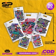 50 SHEETS Hologram Stickers / Cool Motorcycle Stickers / Racing Stickers / Words Stickers