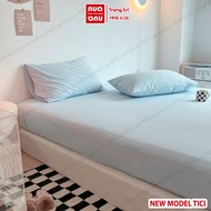 Bộ Ga Gối Cotton Tici Đanh Mịn Không Bai Xù Bộ Ga Nệm M6/M8 Phong Cách Hàn quốc Cao Cấp(Ga + 2 vỏ gố