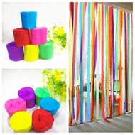 6Crepe Paper Streamer Wedding Birthday Party Decoration Garland Xmas Table Craft