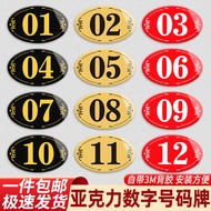 Acrylic Number Number Table Number Number Sticker Restaurant Table Number Sticker Hotel Dressing Loc