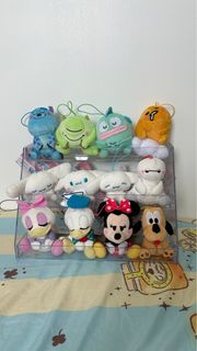 毛毛 大眼仔 水怪 蛋黃哥 玉桂狗 baymax 黛絲 唐老鴨 米妮 布魯托 日本睡覺公仔